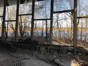 Pripyat River view from the cafe